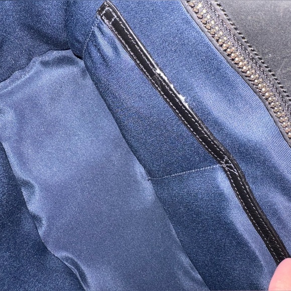 Cole Haan Black Leather Structured Tote Handbag - Picture 11 of 16